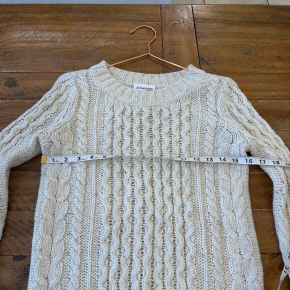 St. John's Bay Womens Crew Neck Long Sleeve Cable Knit Pullover Sweater - Picture 7 of 7